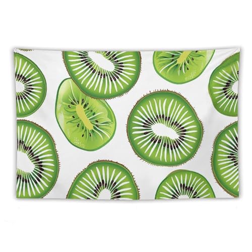 Tapisserie murale grand format kiwi vert rafraîchissant