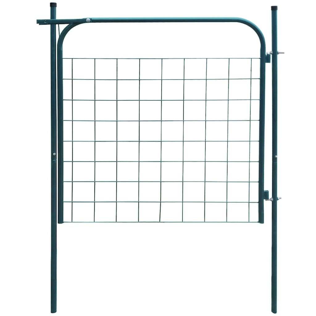 Cancello da giardino 100x100 cm Verde in Acciaio Zincato
