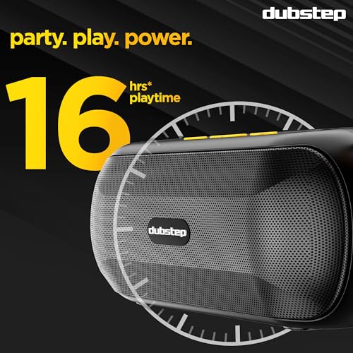 Image of Dubstep Pop 1400 Wireless Speaker with 14W Output, 16 Hrs Playtime, 52mm Dynamic Driver, TWS Pairing (Black)
