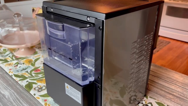 Image of Kndko Nugget Ice Maker, 44lbs /24H Countertop Pebble Ice Machine with Self-Cleaning Dispenser, Soft Chewable Pellet Ice, 3.3lbs Storage for Home /Kitchen /Office /Party, Stainless Black