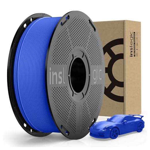 Inslogic Matte PLA Filament 1.75mm 3D Printer Filament, Fine Matte Texture & High Precision, Dimensional Accuracy +/- 0.02mm, 1kg Spool (2.2lbs) Fit Most FDM 3D Printers, Blue