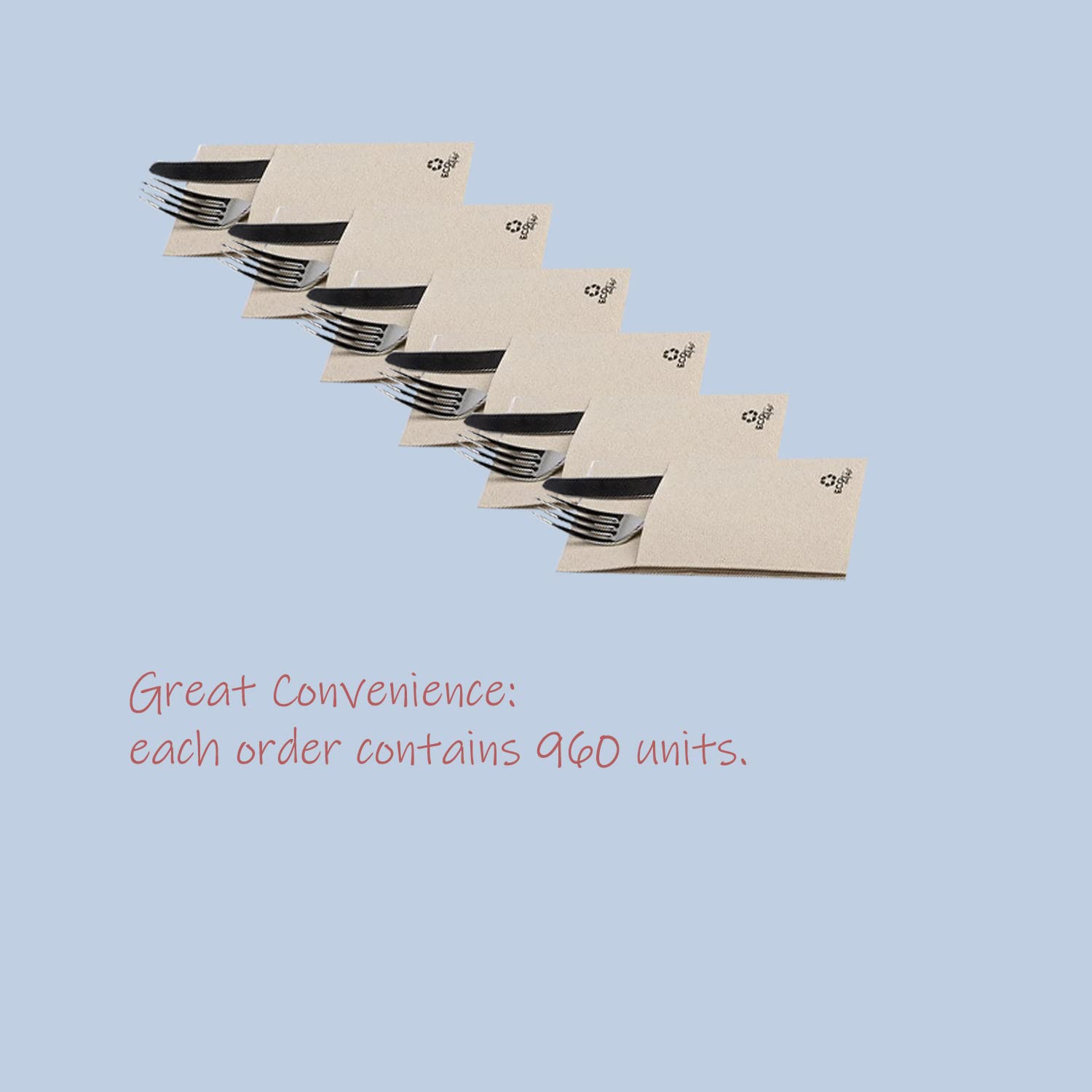 Servilleta canguro Bio Eco. 40x40 cm | Pack de 960 unidades. Fabricada en papel ecológico, con material reciclado y biodegradable. Set de servilletas en papel para eventos y comidas informales.