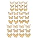 YUE QIN 36 Pezzi farfalle 3D adesivi Decorativa Adesivi Murali FAI DA TE Art Decalcomanie Camera Da Letto Baby Decor Decalcomanie Rimovibile Decorativo Murale(36 pezzi oro champagne)