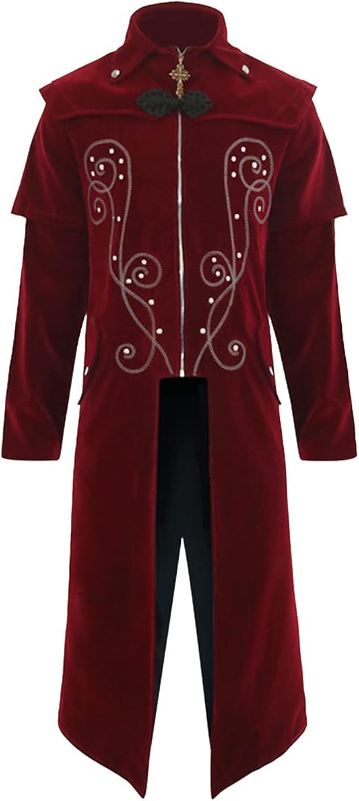 Poachers Men's Vintage Slim Medieval Retro Halloween Punk Jacket