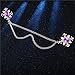 2PCS Long Chain Crystal Tassel Pin Gem Fashion Scarf Tie Pins for Women Men Wedding (2 Pcs Purple Pin)