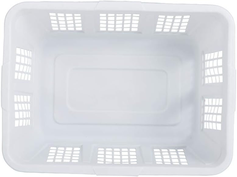 Rubbermaid Laundry Basket, 1.6-Bushel, White, Laundry, Storage, Bathroom, Bedroom, Home Closet Clothes Basket