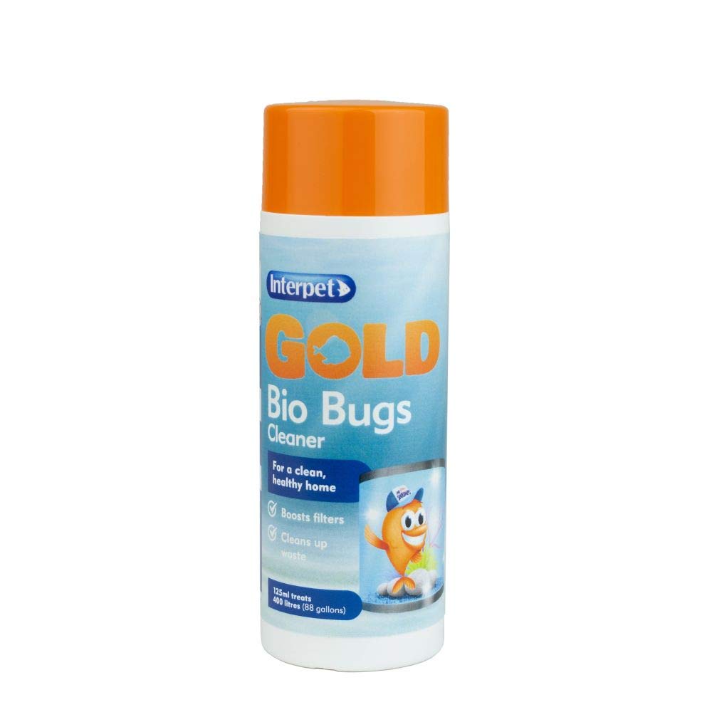 Interpet Gold Bio Bugs Cleaner for Goldfish Bowls, Fish Tanks, Aquariums, boosts filters, cleans up waste, 125ml