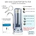APEX MR-1030 Countertop Water Filter, 3 Stage GAC Calcite KDF-55 Water Filter for Sink, Easy Install Faucet Water Filter - Reduces Heavy Metals, Bad Taste and Up to 99% of Chlorine (Blue)