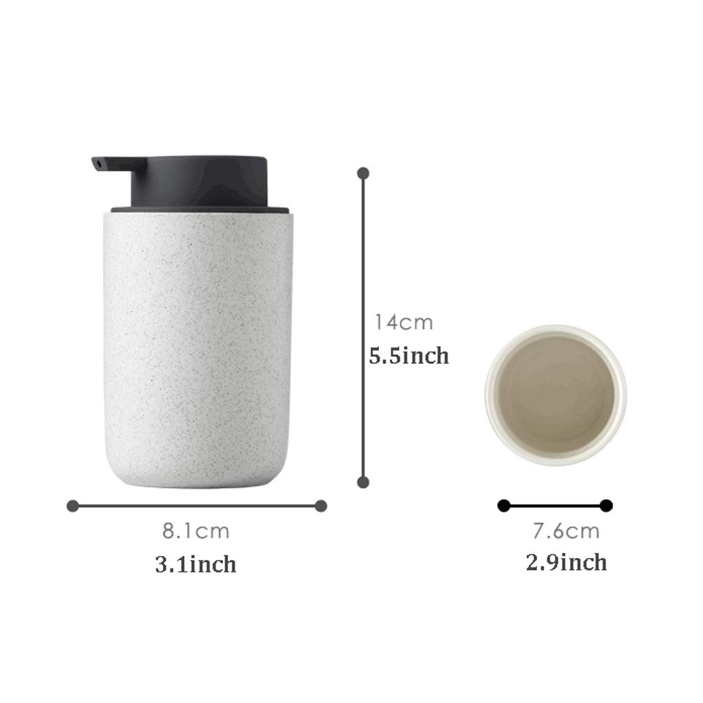 Seifenspender für die Arbeitsplatte, 12,3 oz Keramik-Seifenspender, nachfüllbarer Flüssigseifenspender für Badezimmer, Küche usw., Seifenspender mit doppeltem Verwendungszweck (Blau A)
