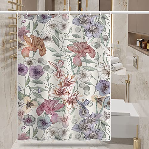 Rideau de douche de qualité KnSam fleurs rétro textile imperméable 180x200