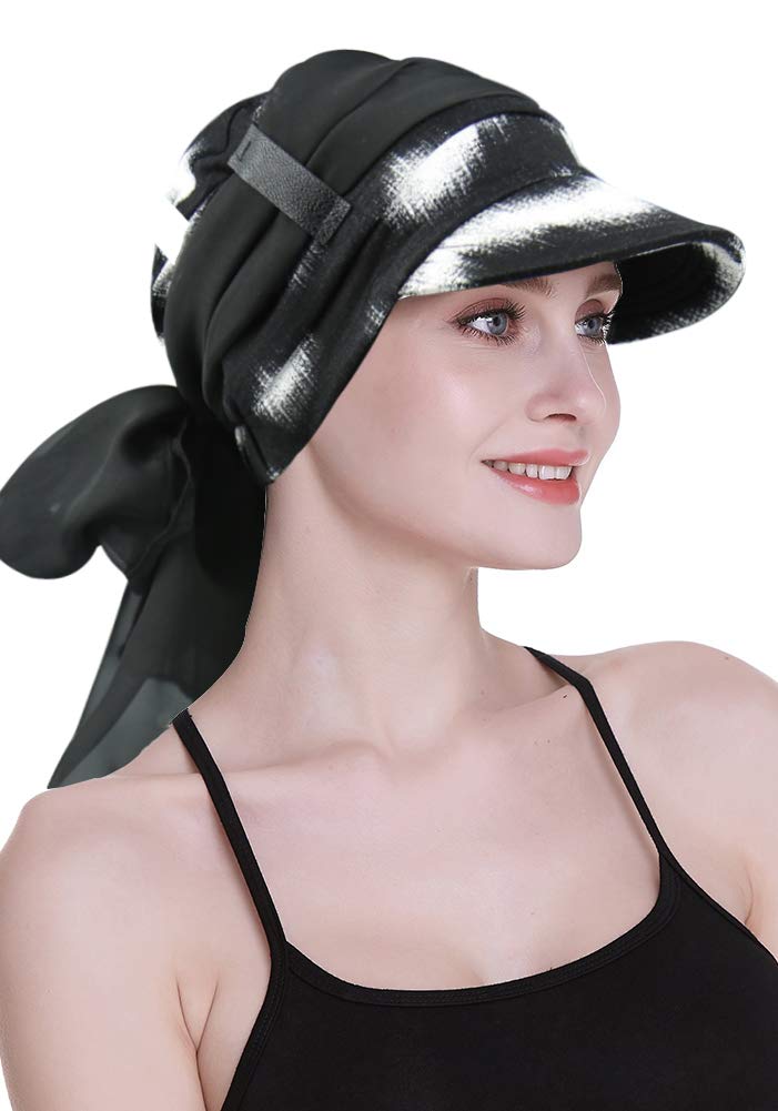 FocusCare Casquette Newsboy pour Femmes Chemo Headwear avec écharpes Cadeaux Perte de Cheveux Disponible Toute l'année