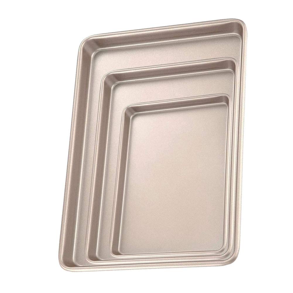 CANDeal 3-teiliges Antihaft-Backblech-Set, 9/11/13 Zoll Backform-Backblech-Set, reguläre Basis-Bratformen