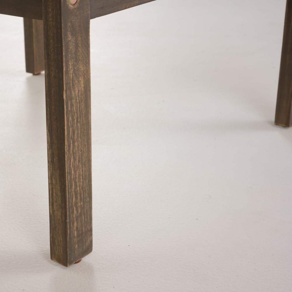 4PC Chat Set (Grey+Cream + Wood)