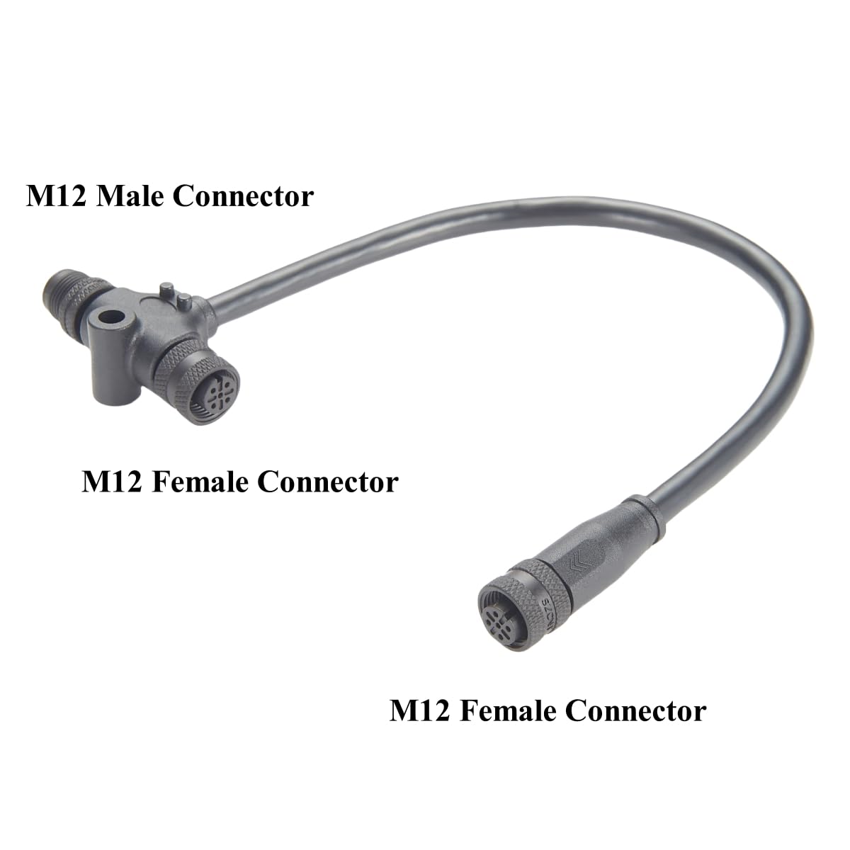 NMEA2000 Marine T Anschlusskabel N2k MultiPort M12 3-Wege-T-Splitterkabel IP67 wasserdichtes Backbone Drop Kabel für Garmin Lowrance Simrad B&G Navico Maretron DeviceNet CANOpen Can Bus (0,3 m)