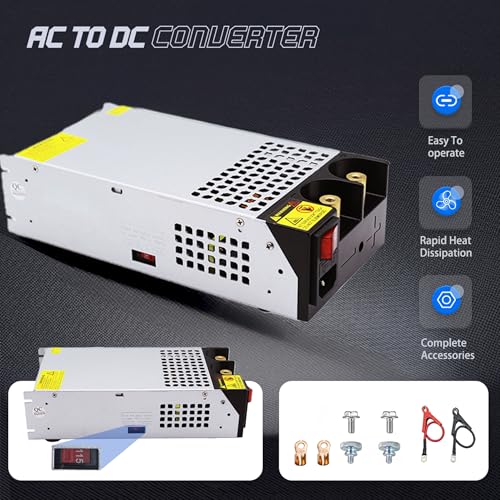 Image of AC to DC 12V 125A 1500W Power Supply,120V to 12v Converter /110V to 12V Converter for RV Pump LED Strip CCTV Car Vacuum Stereo Disel Heater(DC12V-125A-1500W)