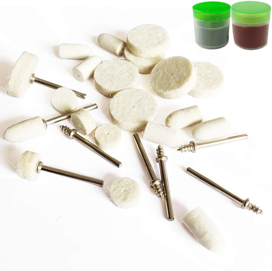 Best Cyber Deals 🔥 Felt Wool Polishing Buffing Pad Set Wheel Grinding Head Point & Mandrel Kit Accessories Tools Compatible for Dremel Flash Deals - 40% OFF Felt Wool Polishing Buffing Pad Set Wheel Grinding Head Point & Mandrel Kit Accessories Tools Compatible for Dremel