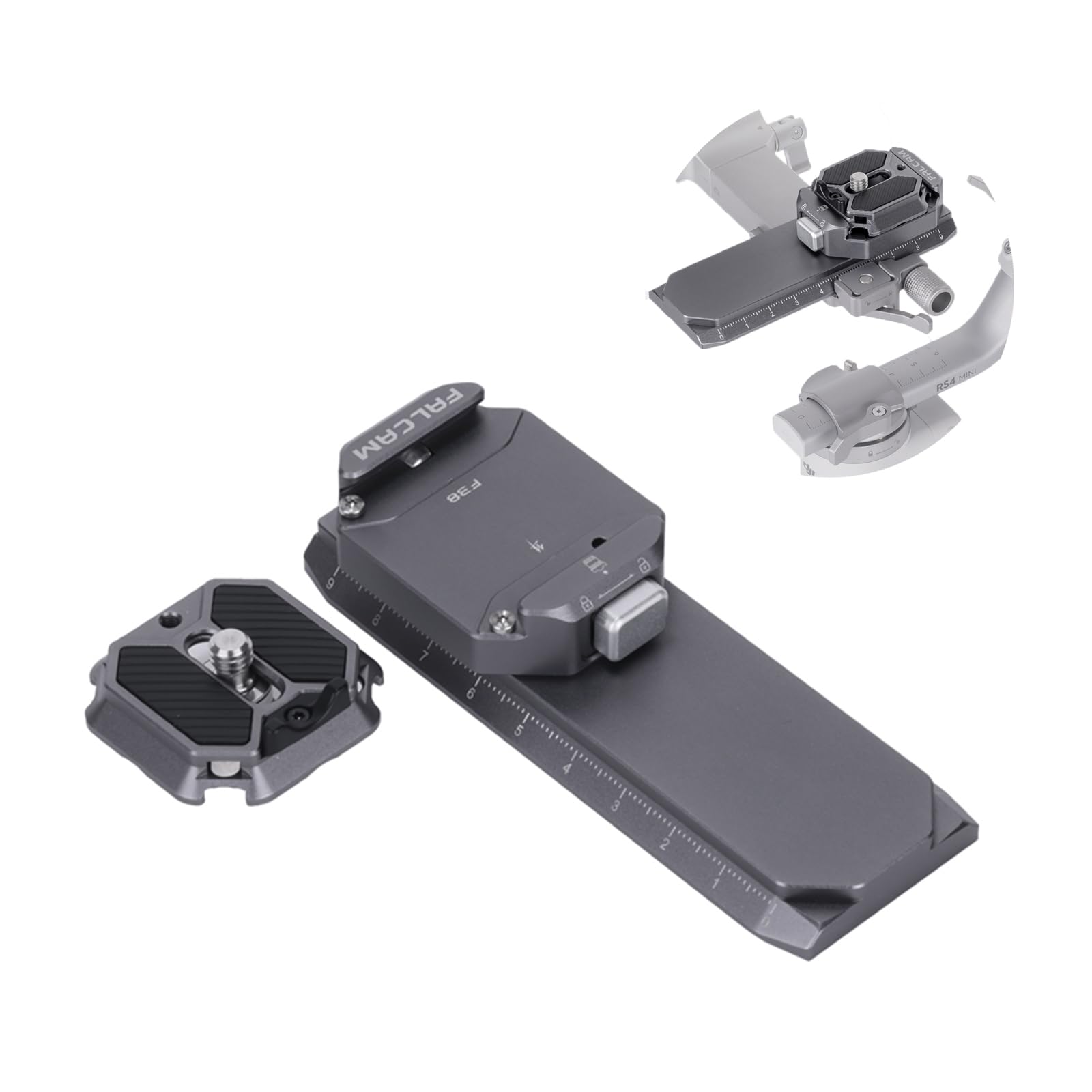 Kongeeker F38 RS4 Mini Quick Release Kit for DJI RS4 Mini,Clamp with Plate-F38B5201