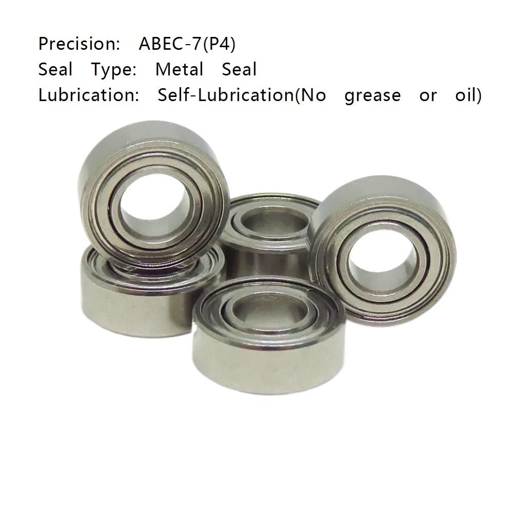 Rodamiento ranurado 10 rodamientos de bolas cerámica híbridos acero inoxidable SMR52C-148C ZZ, ABEC-7 2,5-4 mm ancho for motores(5x9x3mm)
