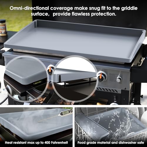 Upgraded Silicone Griddle Cover Mat Full-edge for 36Inch Blackstone Griddle, Griddle Top Edges,Heavy Duty Food Grade Blackstone Accessories Reusable&Durable,Protect Grill from Rust,Insects & Leaves - Thumbnail 3