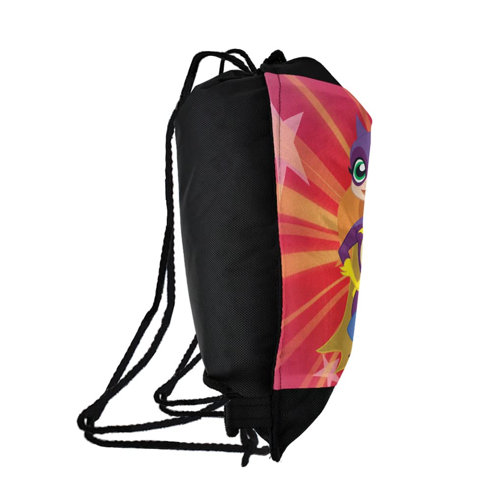 LOGOVISION DC Super Hero Girls Girl Group Drawstring Backpack Sports Bag Sackpack 17