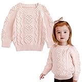 ❤️MATERIAL- High quality fabric. Soft & Comfortable & Breathable. ❤️DESIGN- Knit twist pattern and hollow flowers design, long sleeve with elastic sleeve opening and lower hem.Classic round neck sweater. ❤️SIZE- Suitable for baby girls from 12 Months...