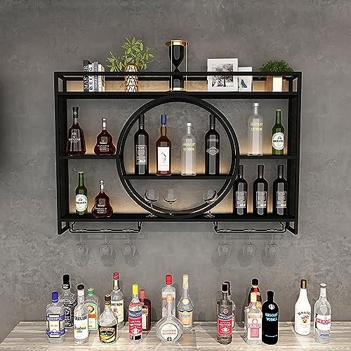 Casier à vin mural moderne avec support de verre suspendu - 5