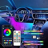 Interior Car Lights, Car LED Lights with Dream Color DIY Mode and Music Sync, APP Control with Remot