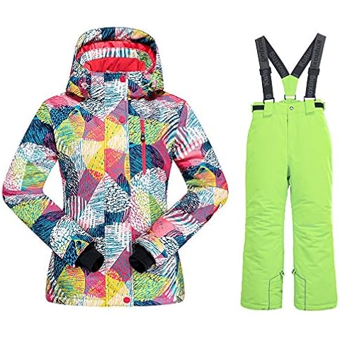 Girls Waterproof Windproof Ski Jacket and Pants Cover