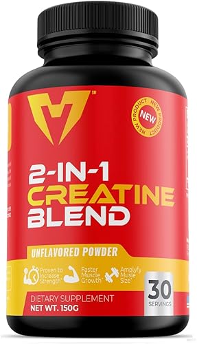 Muscle Envy - Creatina 2 en 1 sin sabor el rey de la creatina que conduce a ganancias masivas mezcla especial formulada Excel Mass-creatina
