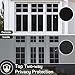 LUTE Blackout Window Film, Light Blocking Room Darkening Frosted Privacy Cling for Glass, Black Out Shades Window Tint for Day Sleep, Static Cling Sun Blocking Blackout Cover, 17.5
