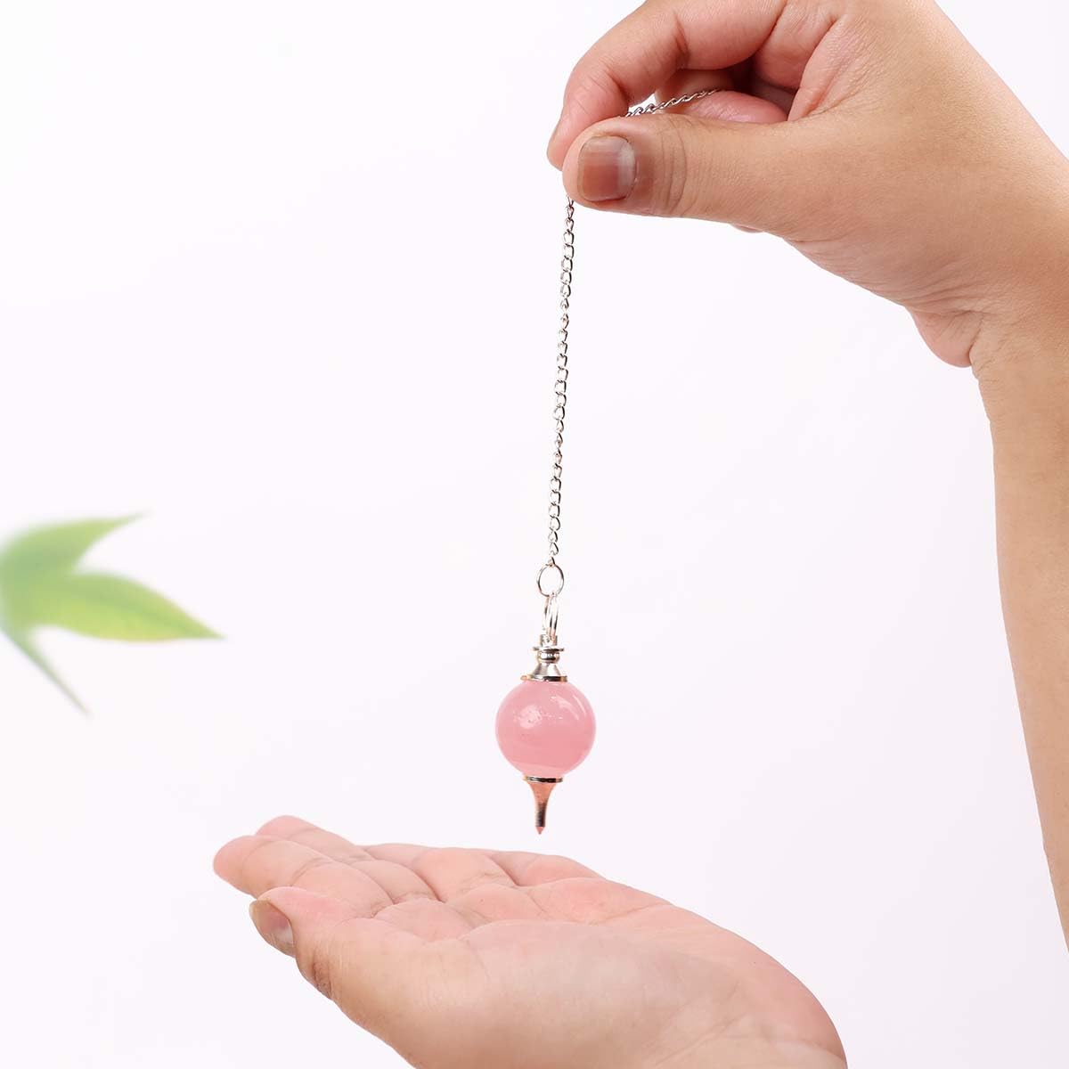 Original Rose Quartz Crystal Stone Ball Pendulum | Natural Love Stone Dowsing Pendulum Meditation Tool | Healing Crystal for Reiki, Chakra Balancing & Feng Shui | Vastu Decorative Item for Home 2