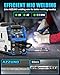 AZZUNO Aluminum 155A MIG Welder 110V/220V, 5-in-1 MIG Welding Machine with Flux Core MIG/Gas MIG/Aluminum MIG/Stick/Lift TIG Welding, Wire Feed Welder Machine