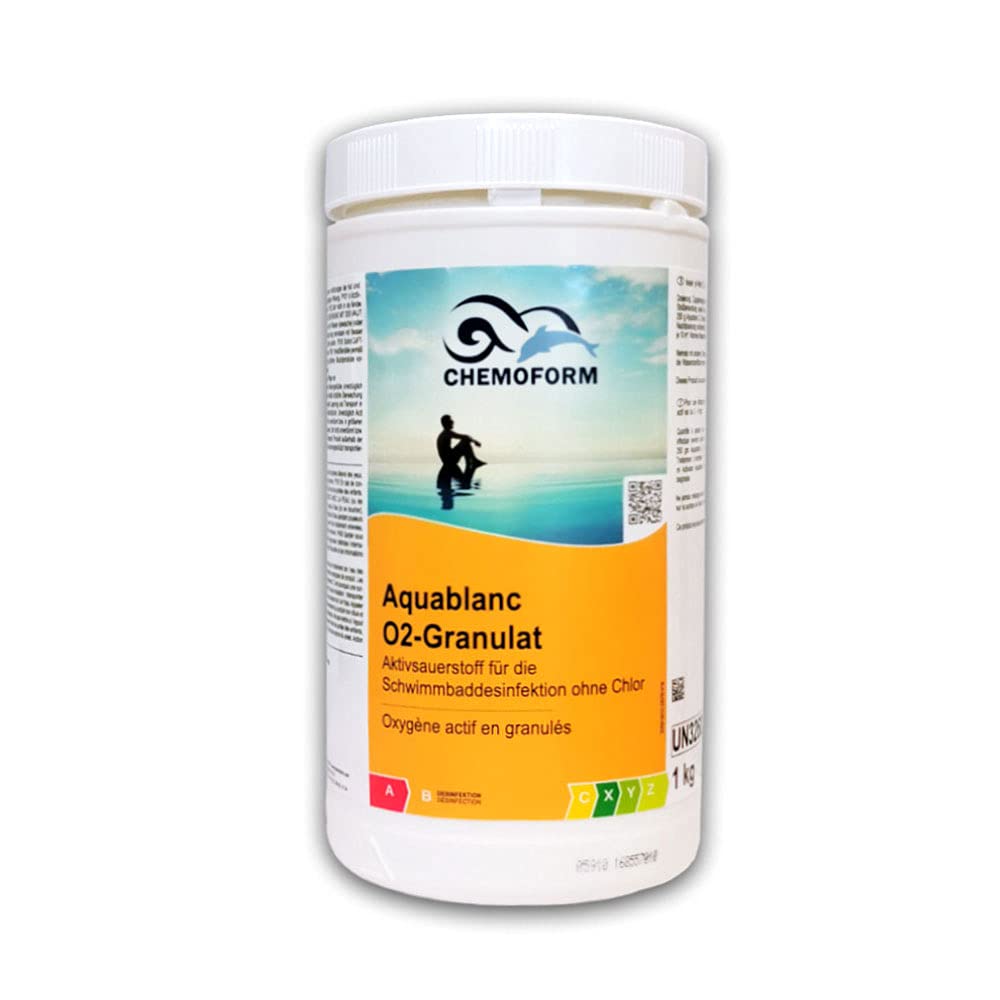 Aktivsauerstoff für Whirlpool Pool Swim Spa 1kg Aktiv sauerstoff Granulat Wasserpflege Aquablanc O2 Sauerstoff Aktiv Sauerstoff