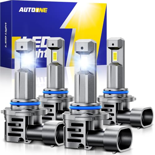 Image of AUTOONE 9005 9006 LED Bulbs Combo, No Flicker, 140000 LM 6500K White