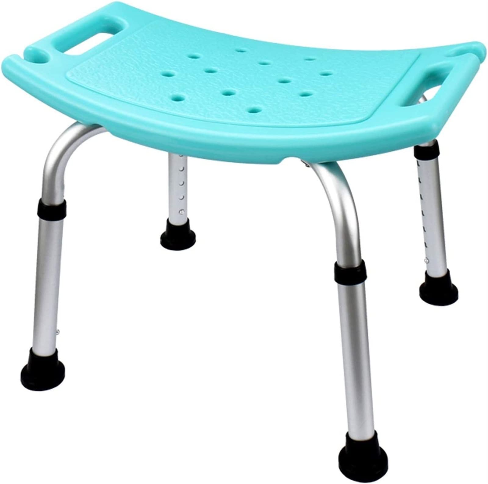 Silla de Ducha para Personas Mayores, Taburete de bañera Compacto, Ligero y Ajustable en Altura, para Adultos con discapacidad, Asiento de Ducha Premium (Azul, 51 x 30 cm)