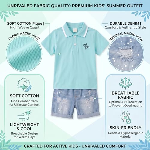 Image of Krishn Creations Kids Clothes for Boys | Cotton Printed Half Sleeve T-shirt and Shorts Baby Boy Dress | Casual Wear Kids Clothes