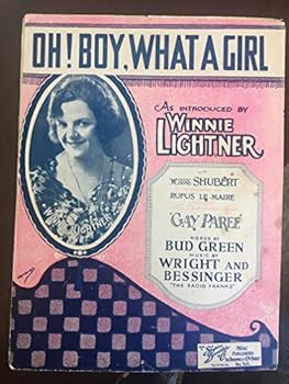 Sheet music Oh! Boy, What a Girl (Winnie Lightner on Cover) Book