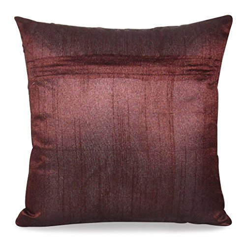 Image of Golden Floral Cushion Covers, 16x16 Inch, Set of 5 (Brown)