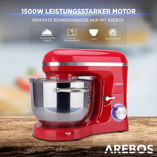Arebos Küchenmaschine rot - 3