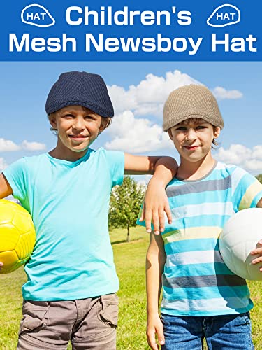 10 Pcs Kid's Mesh Flat Cap Breathable Summer Newsboy Hat Toddler Driver Cap Beret Hat For Boys Kids Toddler, 10 Classic Colors #TOP4