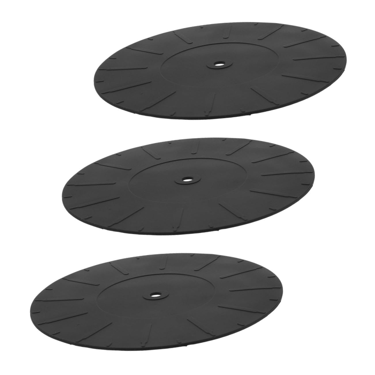 HEMOTON Silicone Turntable Pad Vinyl Record Player Mat Protective Anti-static 170mm 3pcs Set