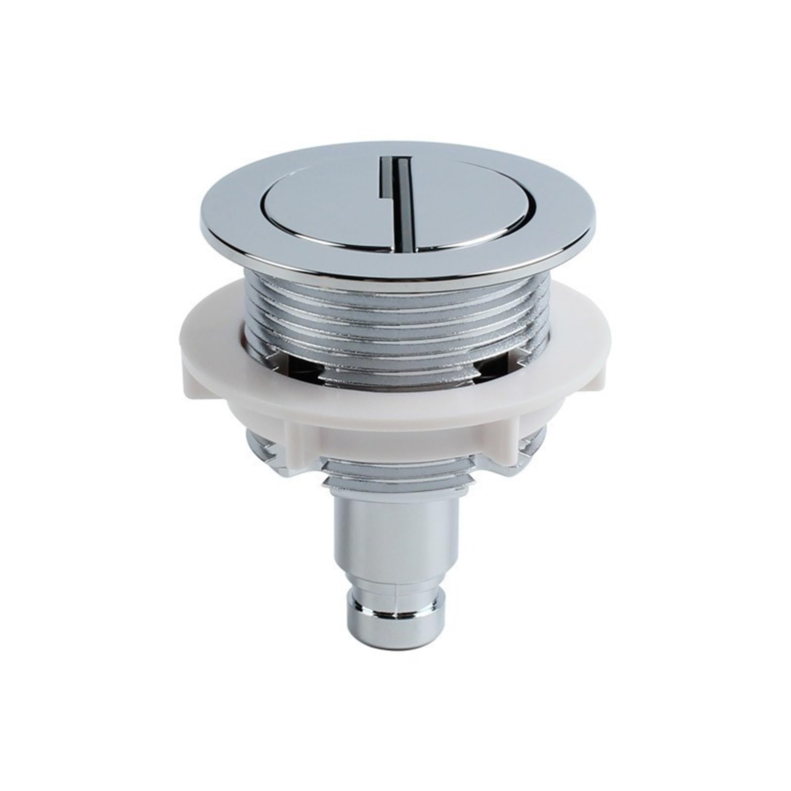 Kxaoxgrc Chrome Toilet Push Button Flush Replacement, Toilet Flusher Replacement Kit 4Pcs Multicolor Dual-Button Water Tank Buttons(Chrome)