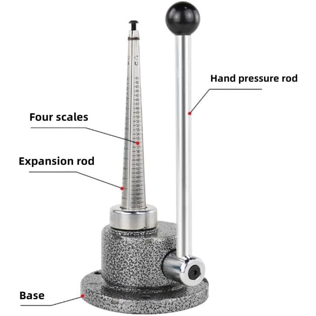 Einzelstab-Ringvergrößerer, Einstab-Ringgrößen-Expansionswerkzeug, Ring-Stretcher-Reduzierer, mit Skala, für Ringmetall-Reparaturwerkzeug