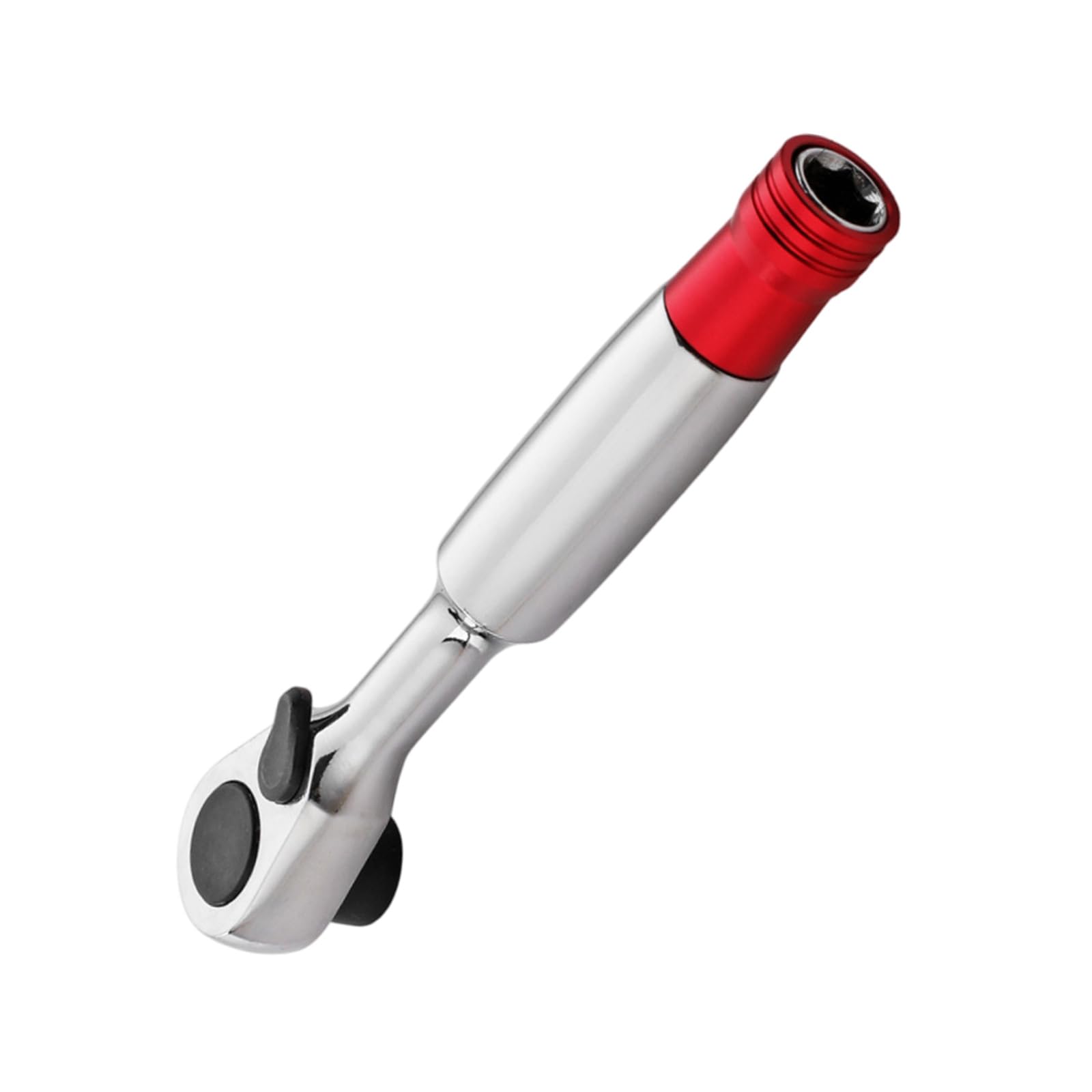Kaccde Smooth Handle Bit Torques 1 / 4Inch Ratchets Wrench Socket With 2 Directional Mechanism And Swivels Head For Accessing Tight Confined Space Automotive