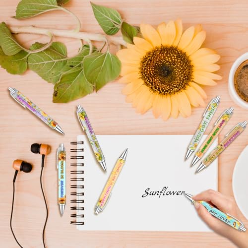 Set de bolígrafos Idealmuzik con diseño de girasol miniatura 3