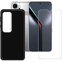 Black Cover for Nubia Neo 5 GT + Tempered Glass