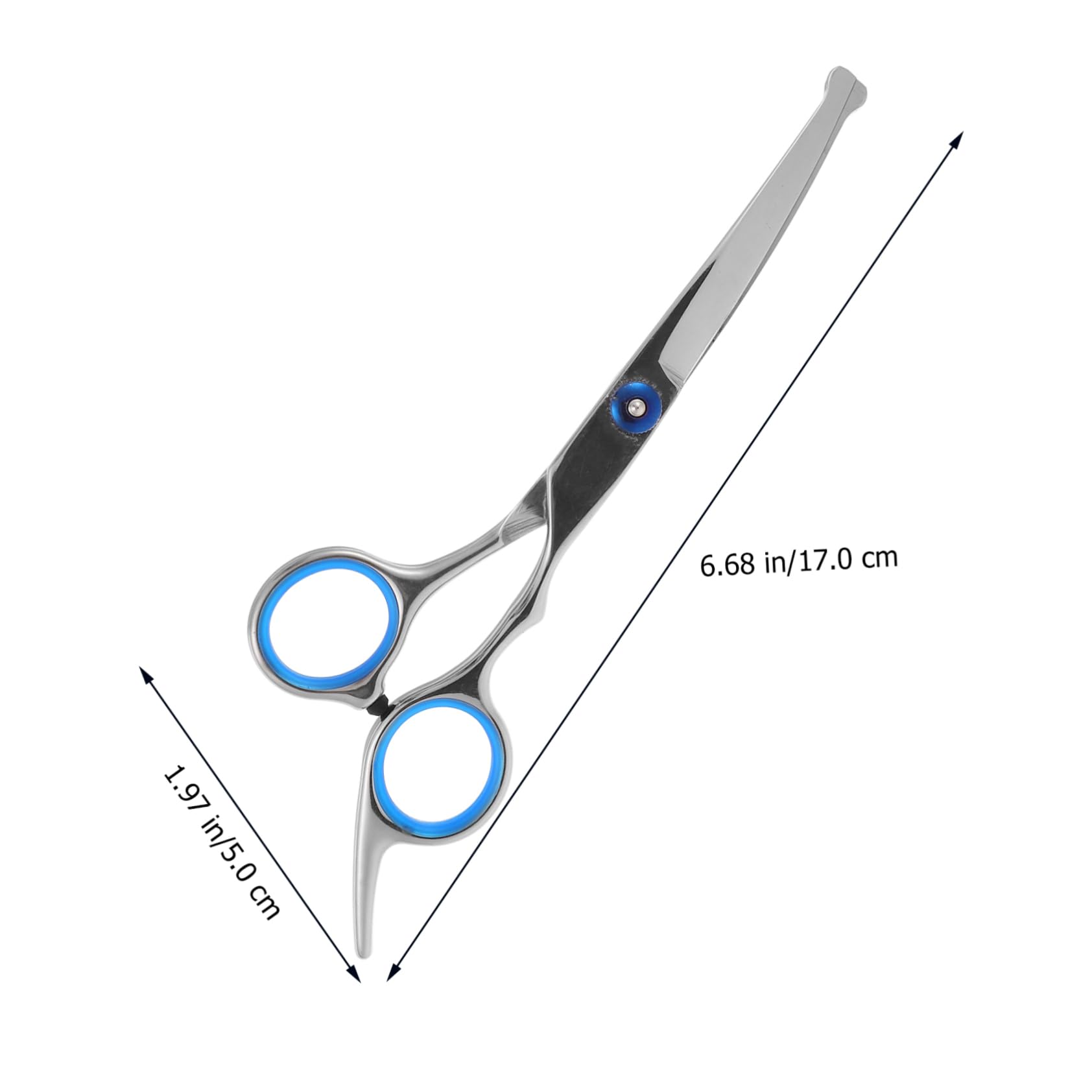 Sosoport 2pezzi Forbici Per Toelettatura Animali Con Testa Rotonda Forbici Professionali Per Del Pelo Di Cani e Gatti Ergonomiche Inossidabile Per Uso Domestico e Negozio Di Animali Argento