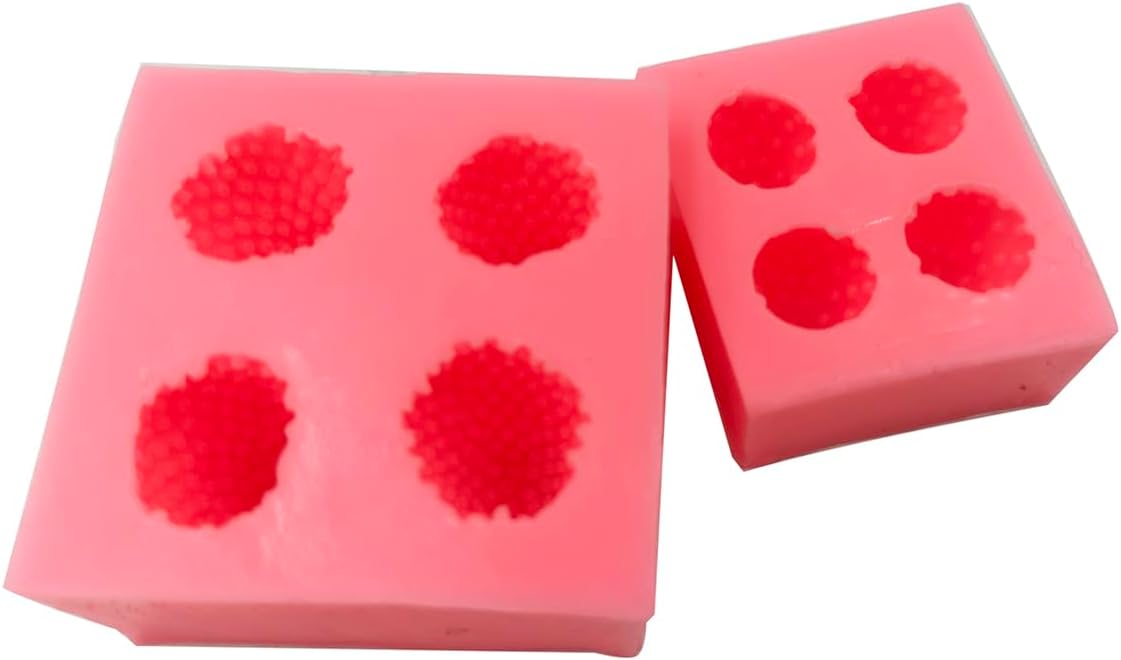 Strawberry Silicone Molds 2Pcs/Set, Family Cake Decoration Fondant Mold, for Cupcake Toppers Chocolate Muffins Flower Paste Gum Ice Epoxy Resin Polymer Clay Crafts