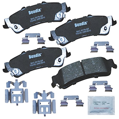 Image of Bendix Priority1 CFC792HD Ceramic Rear Brake Pads for Select Models Cadillac DeVille, DTS, Chevrolet Astro, Silverado 1500, 1500 Classic, Suburban Tahoe, GMC Safari, Sierra Yukon, Yukon XL