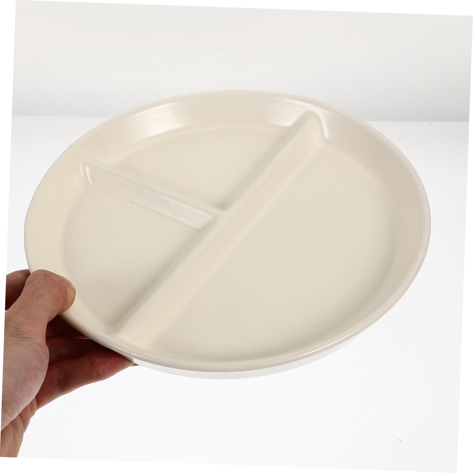 Assiette Diététique Compartimentée en Céramique Blanche pour Adultes